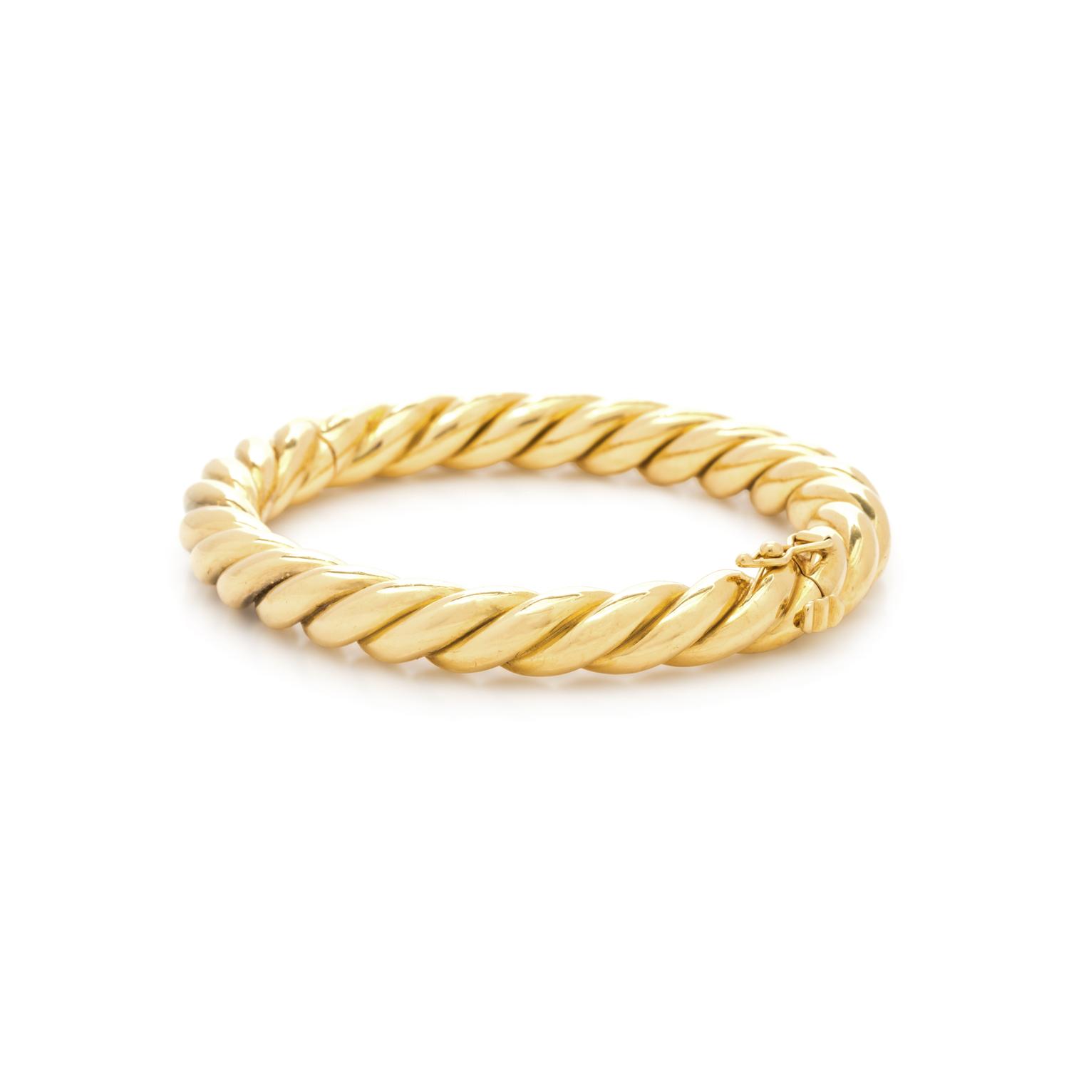 YELLOW GOLD BANGLE BRACELET