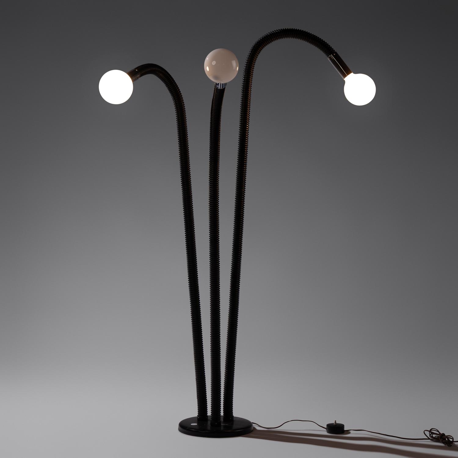 Italian three-arm floor lamp