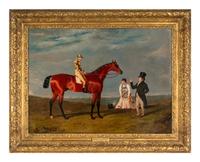 Memnon, a Bright Bay, William Scott up, Wearing the Harlequin Colors of Lord Darlington , 1826