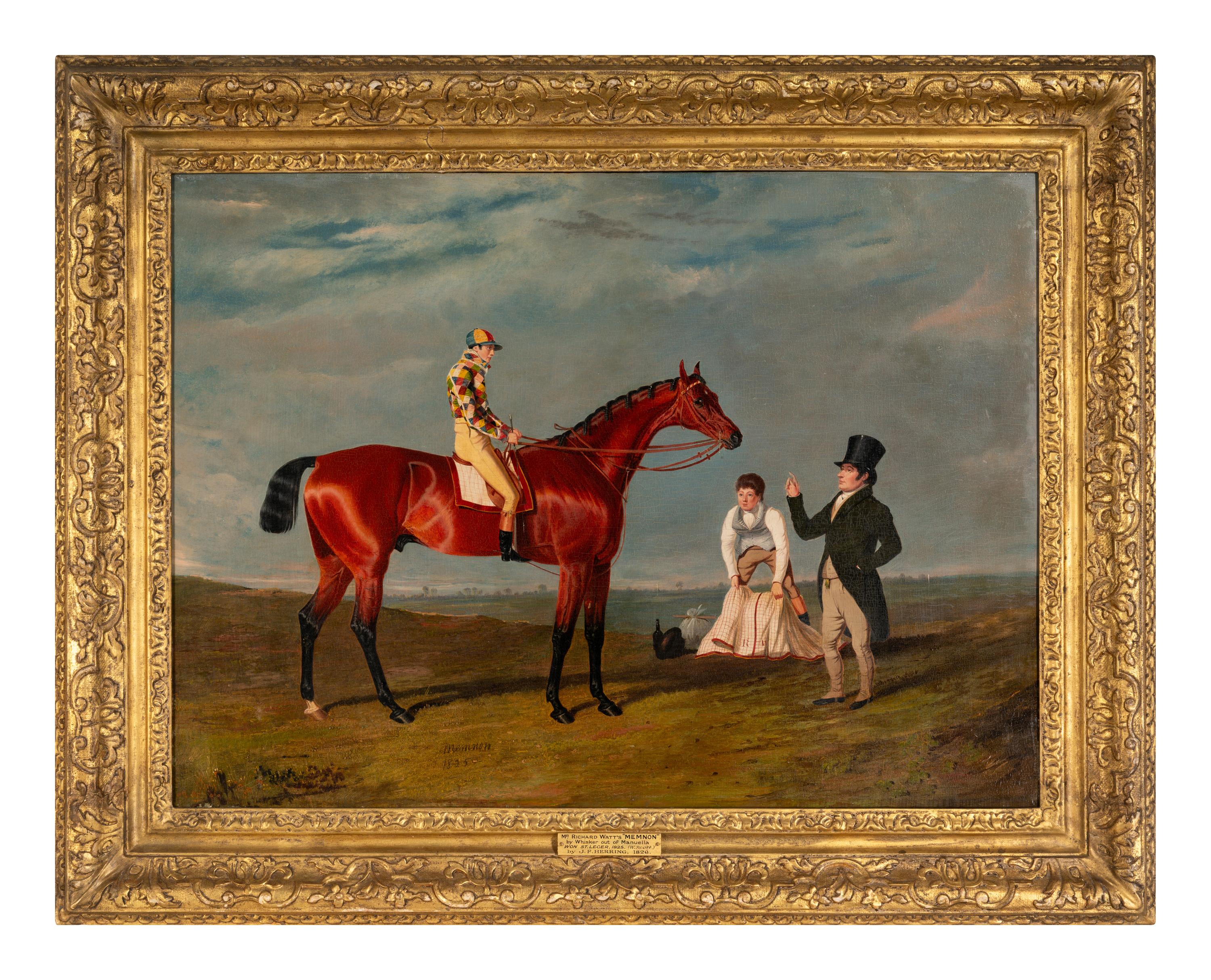 Memnon, a Bright Bay, William Scott up, Wearing the Harlequin Colors of Lord Darlington , 1826