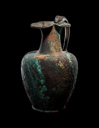 A Greek Bronze Trefoil Oinochoe