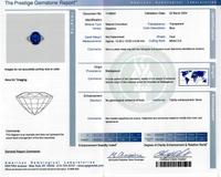PLATINUM, UNHEATED SAPPHIRE AND DIAMOND RING
