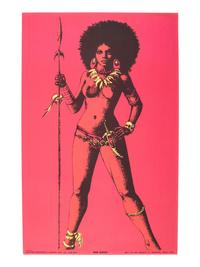 [BLACK POWER]. A group of 5 Black Power blacklight/Day-Glo posters, comprising: