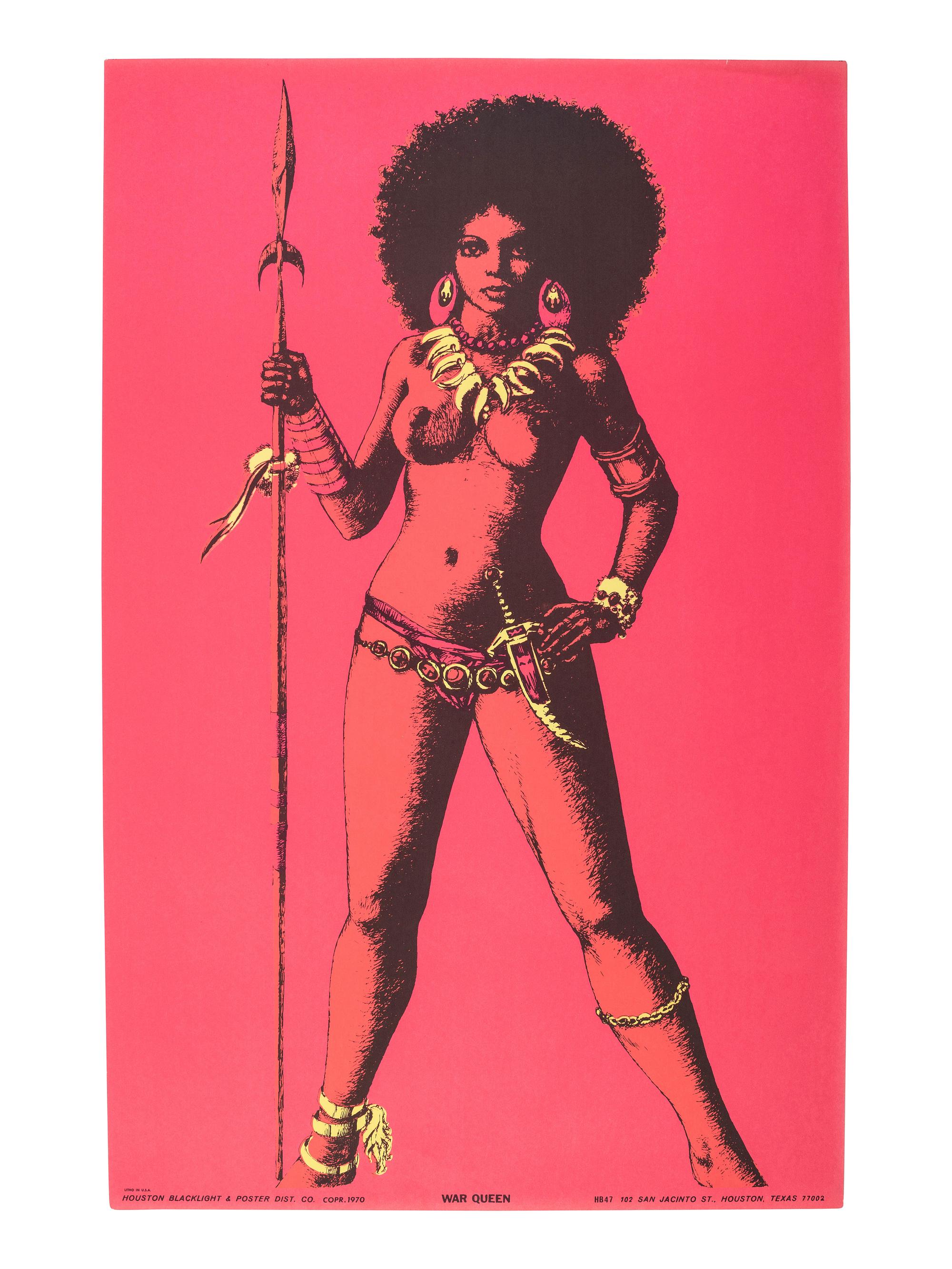 [BLACK POWER]. A group of 5 Black Power blacklight/Day-Glo posters, comprising: