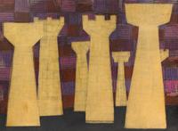 Margo Hoff, (American, 1912-2008), Night Sculptures, 1963
