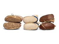 Group of Plains Children's Beaded Hide Moccasins