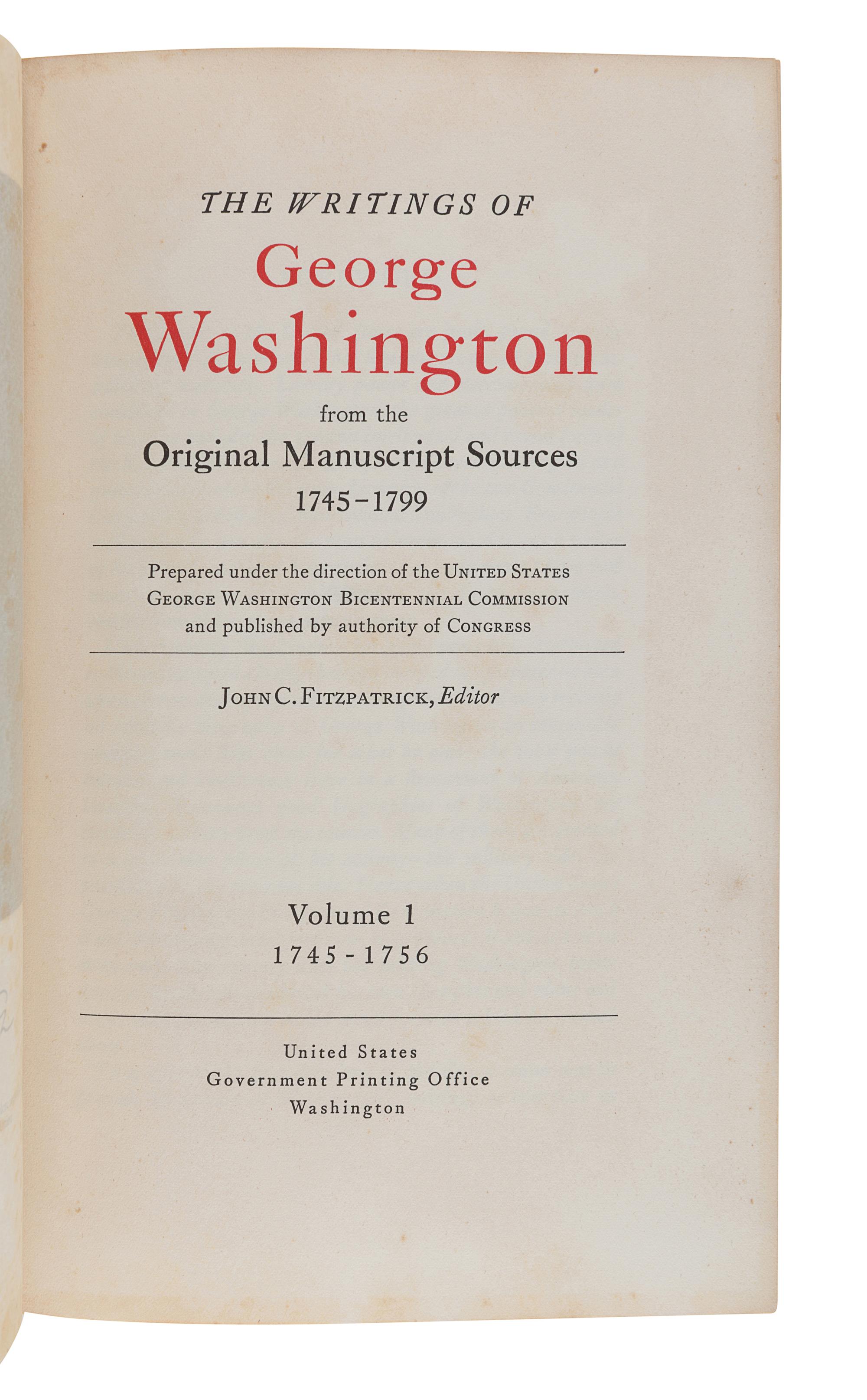 WASHINGTON, George (1732-1799).