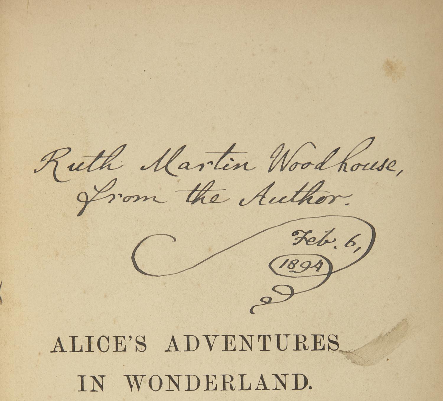 Carroll, Lewis (Charles Lutwidge Dodgson). Alice's Adventures in Wonderland