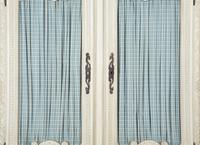 A French Provincial Style White Painted Glazed Door Bookcase