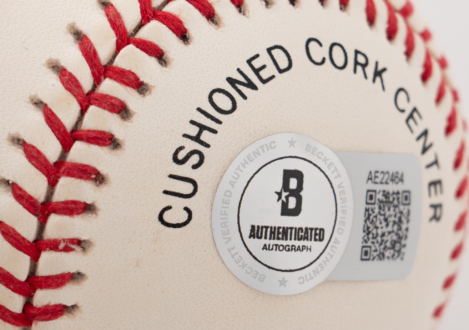A Hank Aaron Single Signed Autograph Baseball (Beckett Authentication Services)