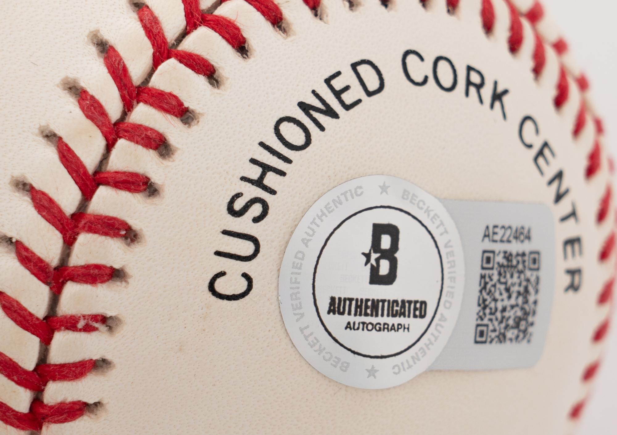A Hank Aaron Single Signed Autograph Baseball (Beckett Authentication Services)