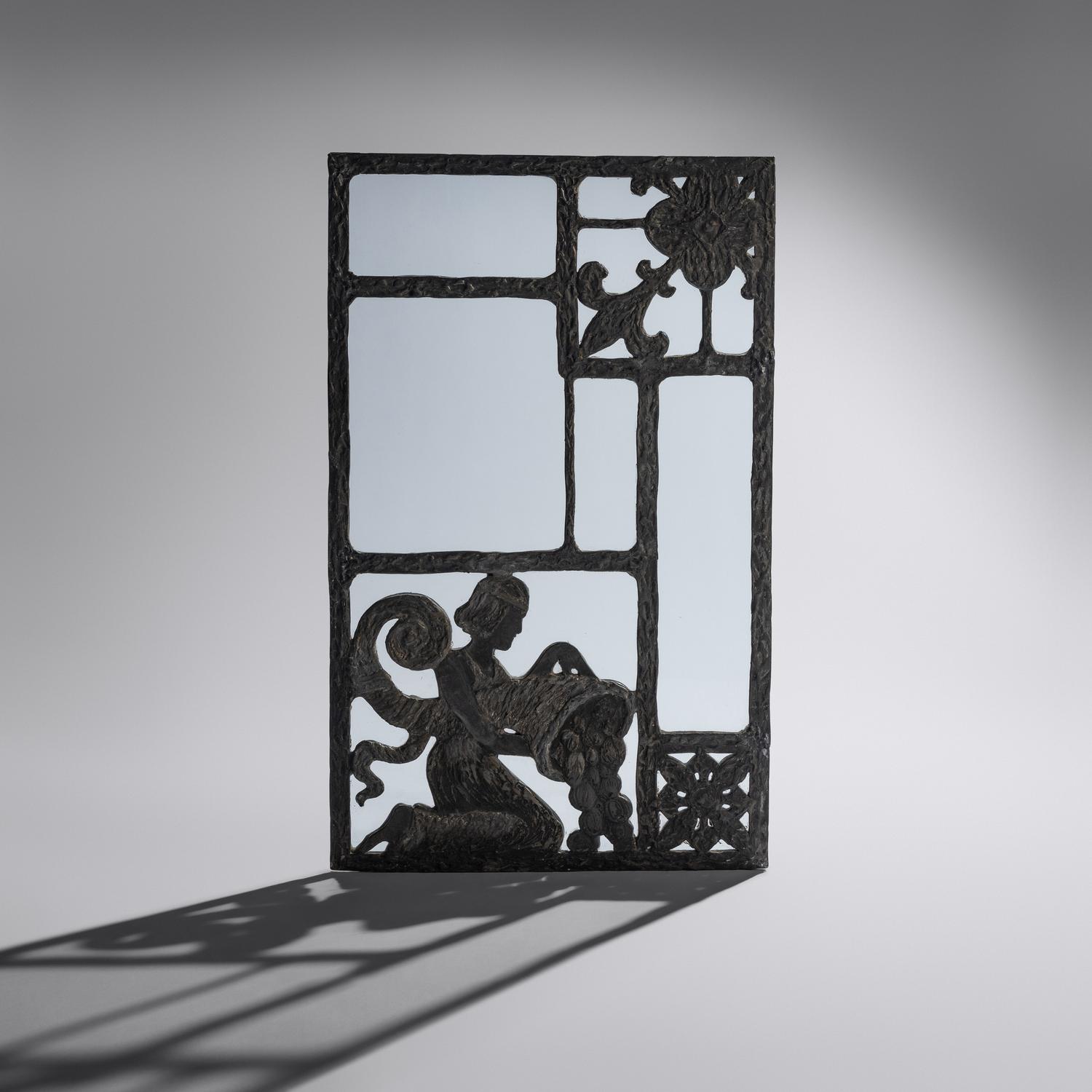 Two tinted glass windows
