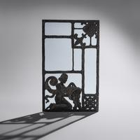 Two tinted glass windows