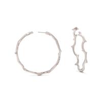 DIOR, DIAMOND 'BOIS DE ROSE' HOOP EARRINGS