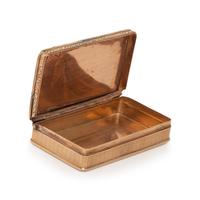 BICOLOR GOLD, SILVER, AND ENAMEL SNUFFBOX