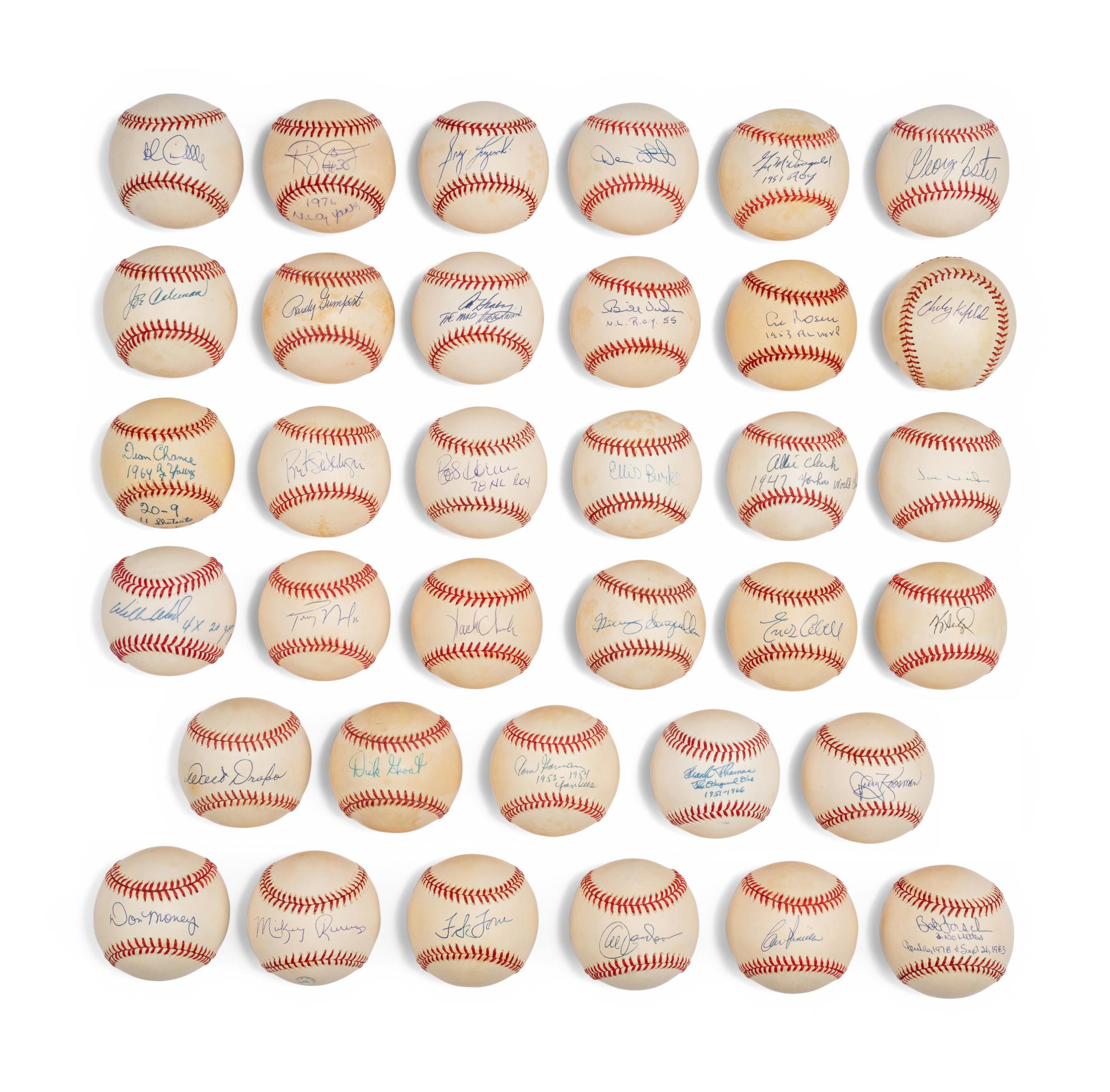 Bases Loaded Signed Autograph Baseball Group No. 33