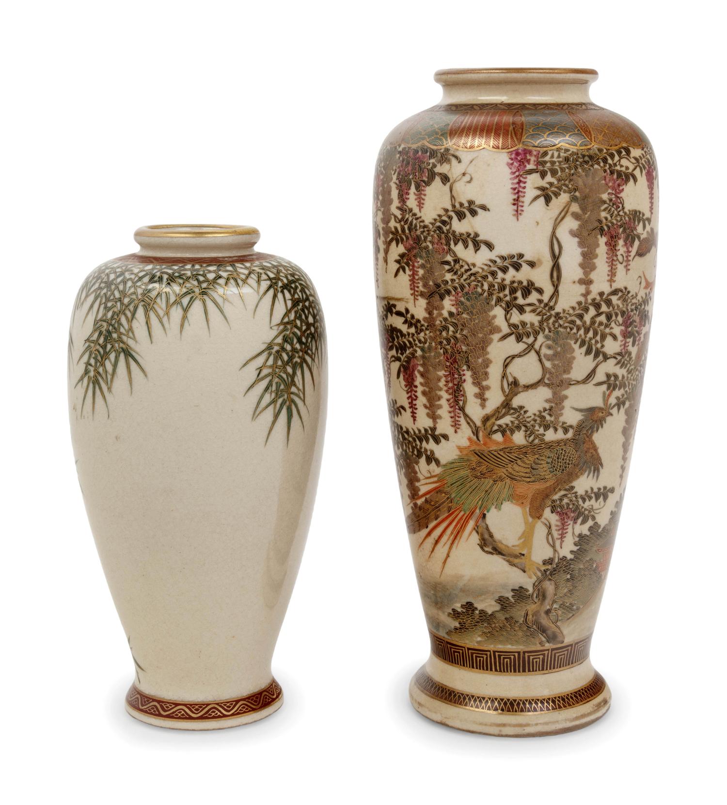 Two Japanese Satsuma Vases