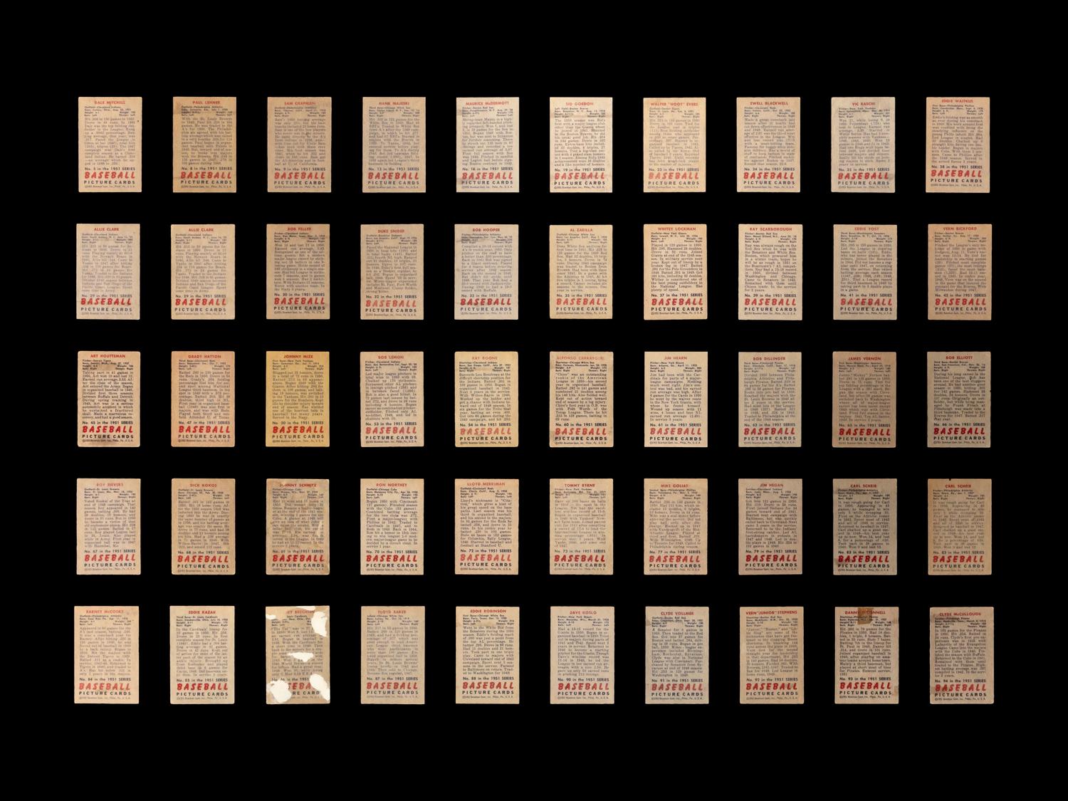 A Group of 173 1951 Bowman Baseball Cards