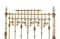 A Victorian Brass and Onyx Bed Frame