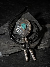 Sterling Silver and Nevada Blue Turquoise Bolo Tie
