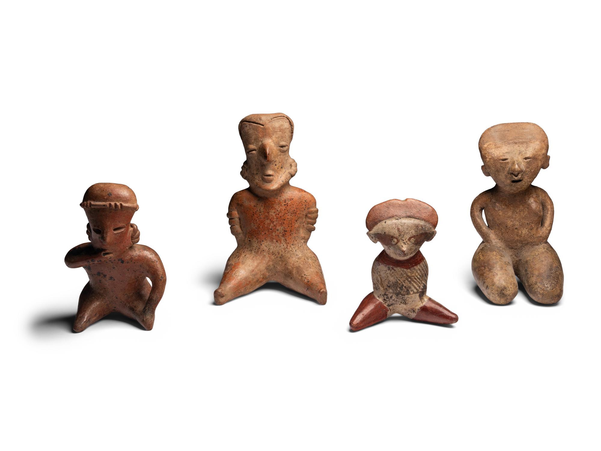 Four Jalisco Terracotta Seated Figures