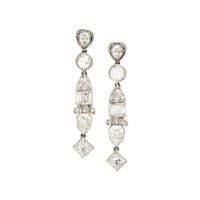 PLATINUM AND DIAMOND EARRINGS