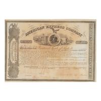 Wells, Henry (1805-1878) and William Fargo (1818-1881). Partly printed document signed ("Wm. Fargo") and ("Henry Wells"), New York, 30 November 1861.