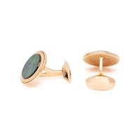 ROSE GOLD AND ABALONE CUFFLINKS