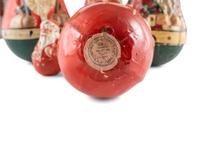 Six "Rolly Polly" Santa Figures