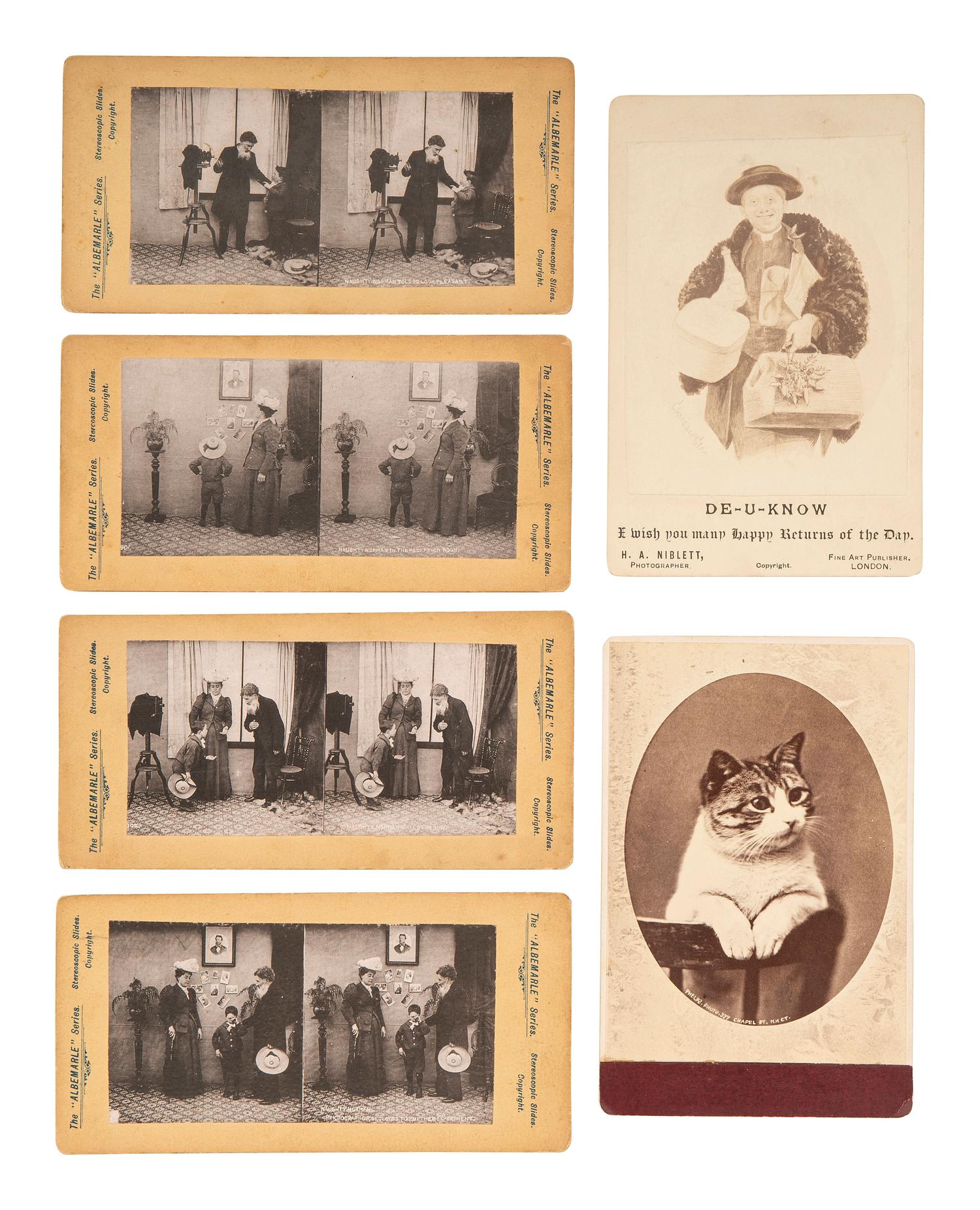 [EARLY PHOTOGRAPHY]. 15 photographs, some including photographers posed with their cameras.