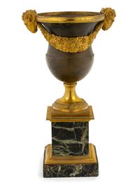 A Neoclassical Gilt and Patinated Bronze Urn