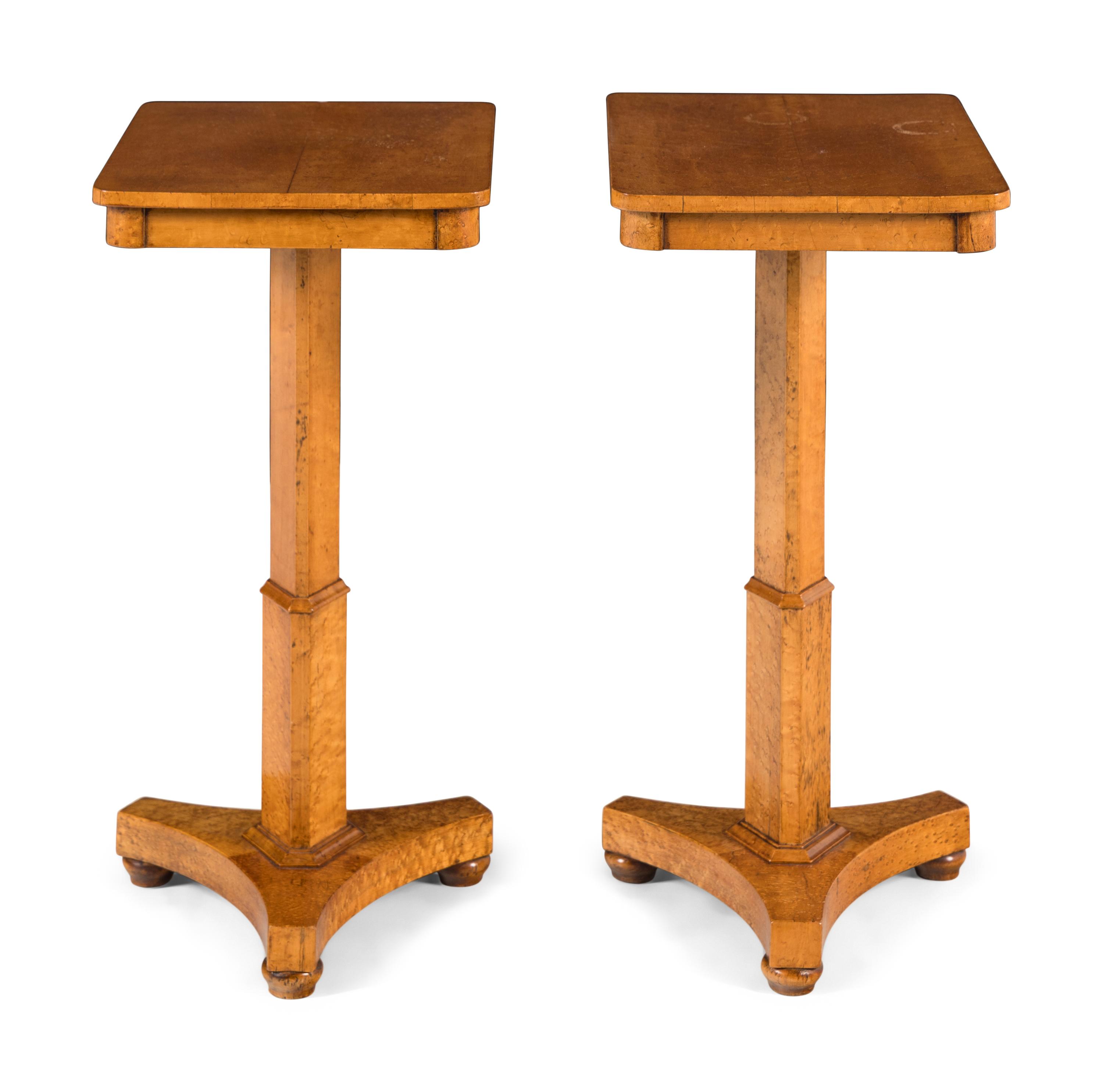 A Pair of William IV Birdseye Maple Side Tables