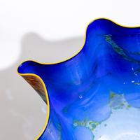 Blue Macchia Seaform Set with Yellow Lip Wraps, 1986