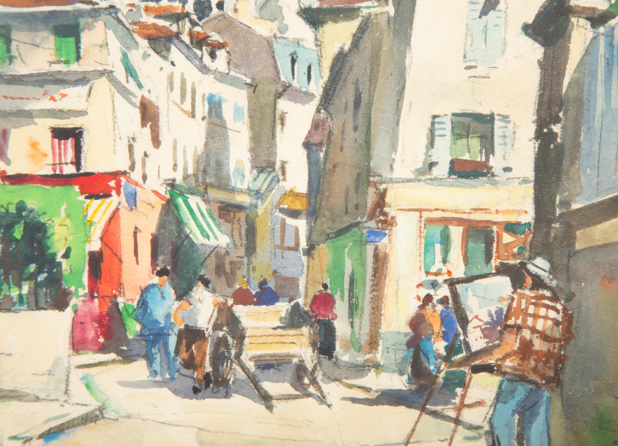 Eighteen Parisian Street Scene Paintings