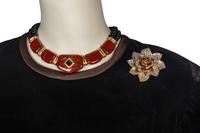 Martin Ross Dress Accompanied by Two Pieces of Costume Jewelry