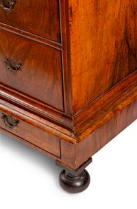 A George II Inlaid Walnut Chest on Stand