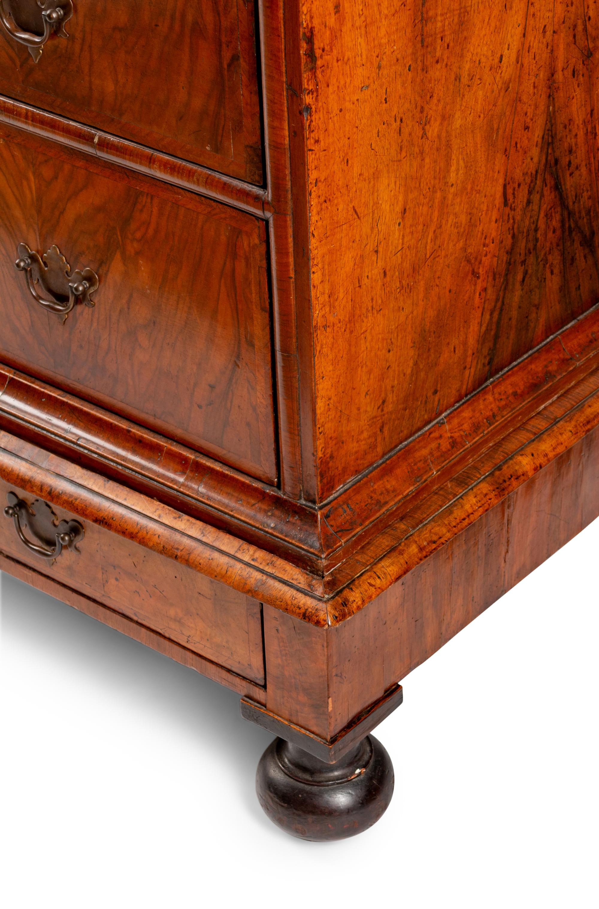 A George II Inlaid Walnut Chest on Stand