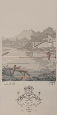 A Complete Set of Fourteen Zuber et Cie. La Cote de Villefranche Wallpaper Panels