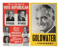 [REPUBLICAN PARTY]. A group of 7 campaign posters incl. REAGAN, HOOVER, GOLDWATER, and others.