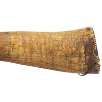Carved Maritime Theme Powder Horn Dated 1766
