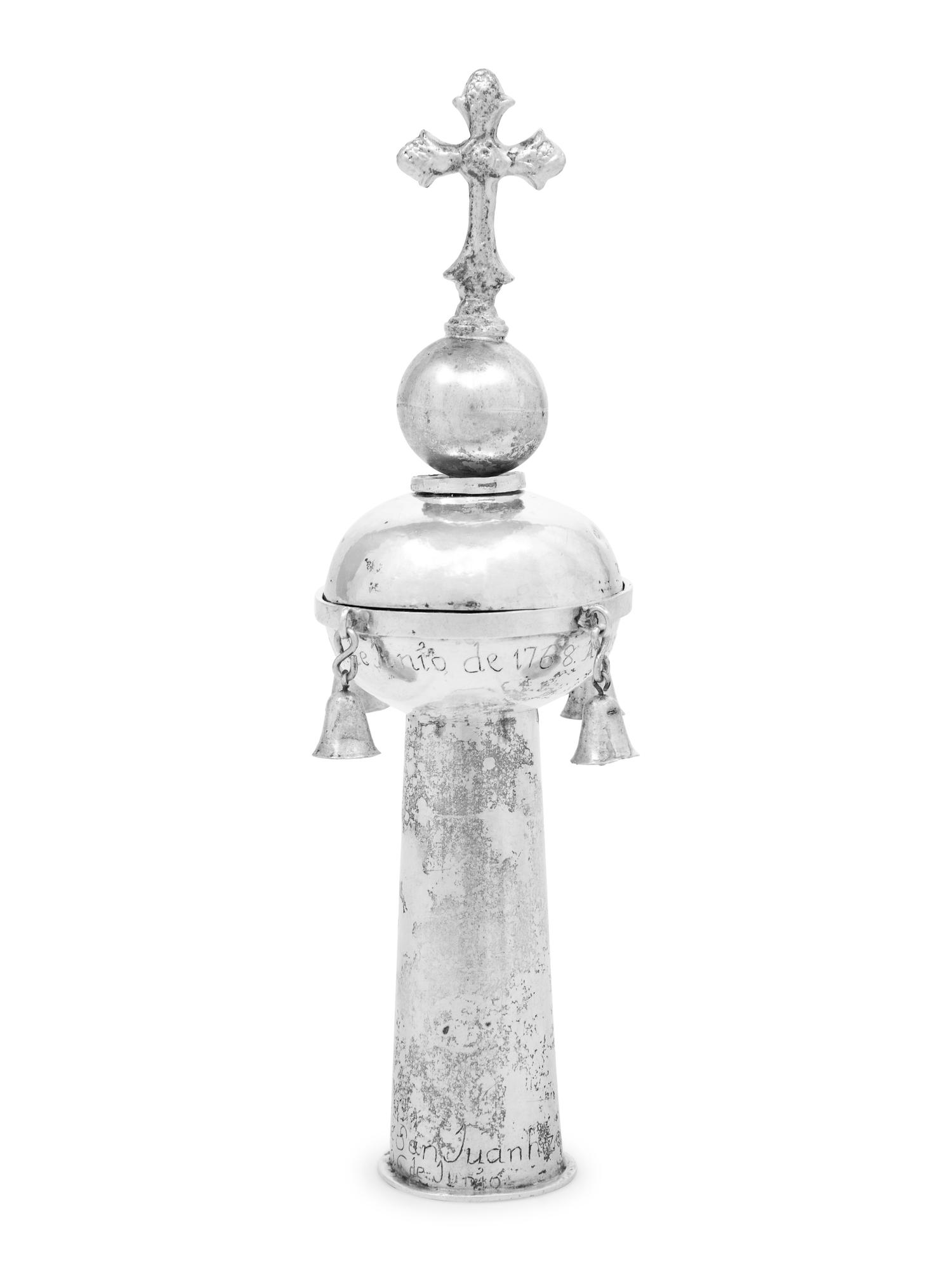 A Spanish Colonial Silver Processional Finial