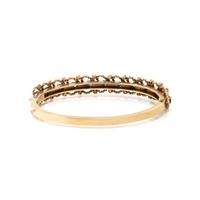 SAPPHIRE, DIAMOND, AND YELLOW GOLD BANGLE BRACELET