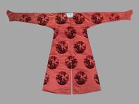 A Crimson Ground Cut Velvet Silk Lady's Informal Robe