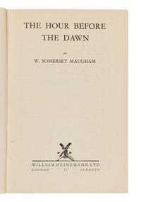 MAUGHAM, W. Somerset (1874-1965). The Hour Before the Dawn . London: William Heinemann, 1942.
