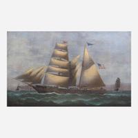 American School 19th century Portrait of the American Brigantine "Georgia"