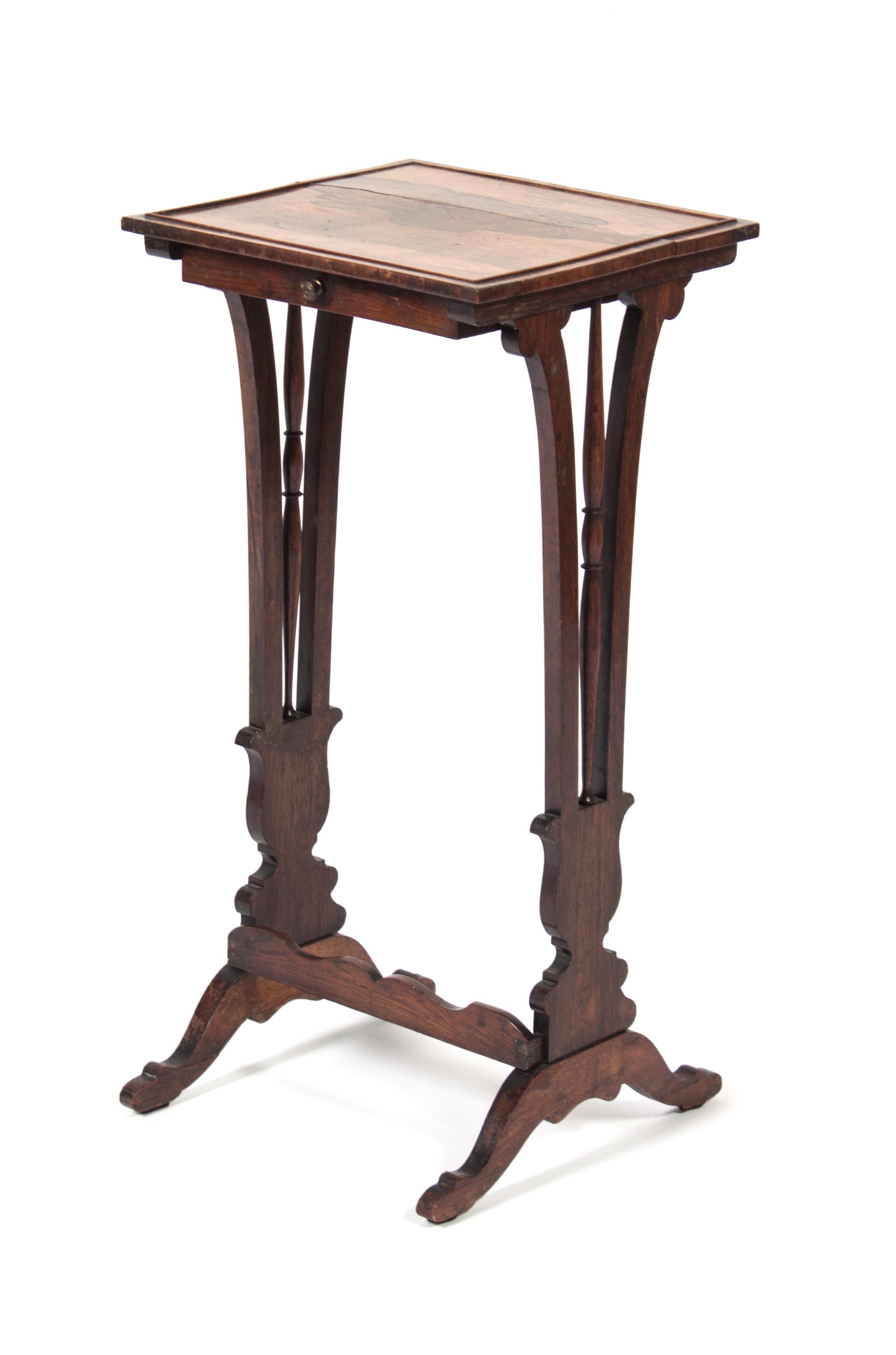 An Occasional Table Height 26 3/4 x width 13 x depth 12 1/4 inches.