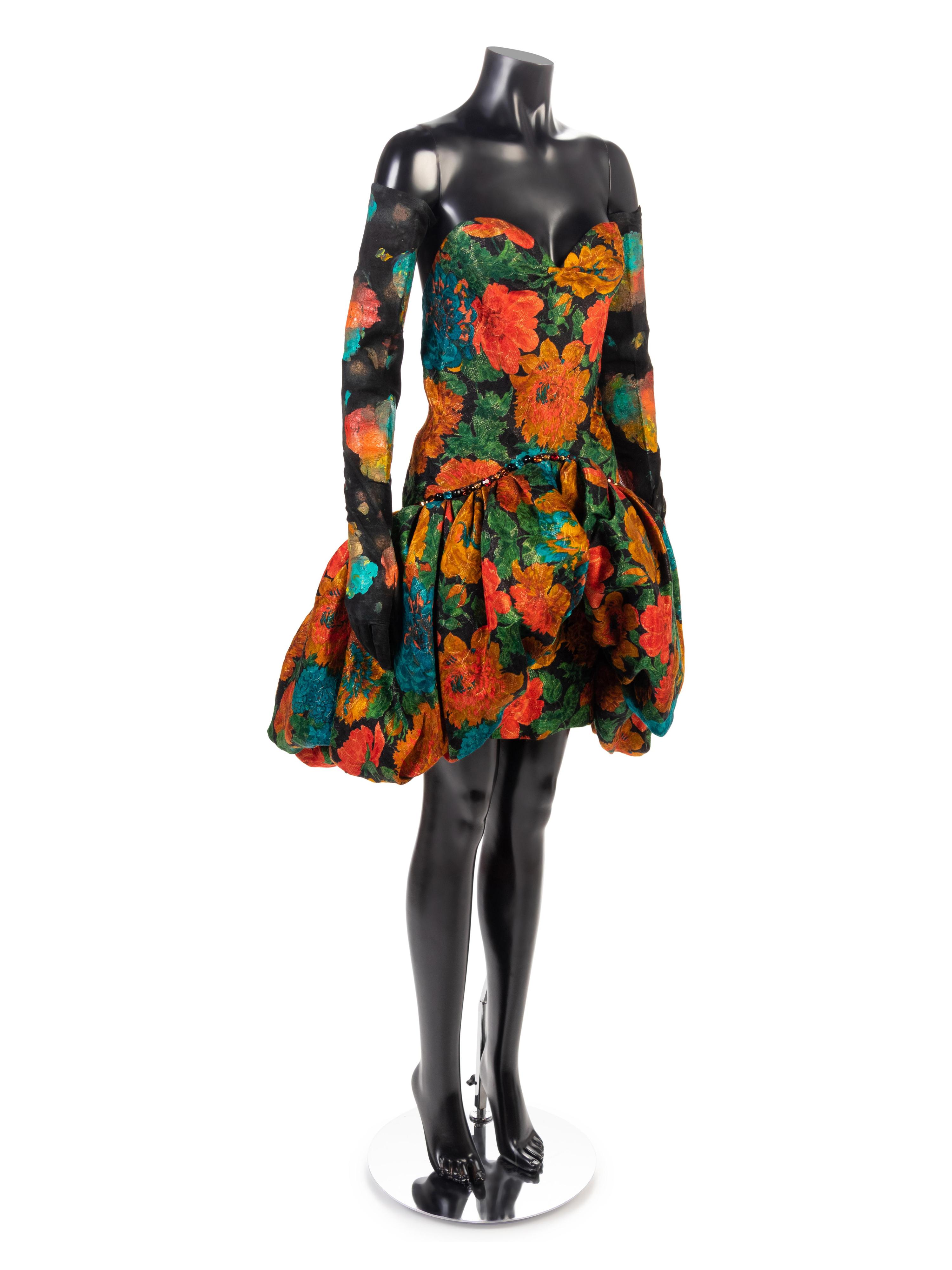 Emanuel Ungaro Haute Couture Dress and Gloves, 1990