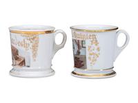 Two Porcelain Occupational Shaving Mugs