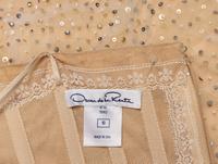 Oscar de la Renta, Embellished Champagne Tulle Evening Gown