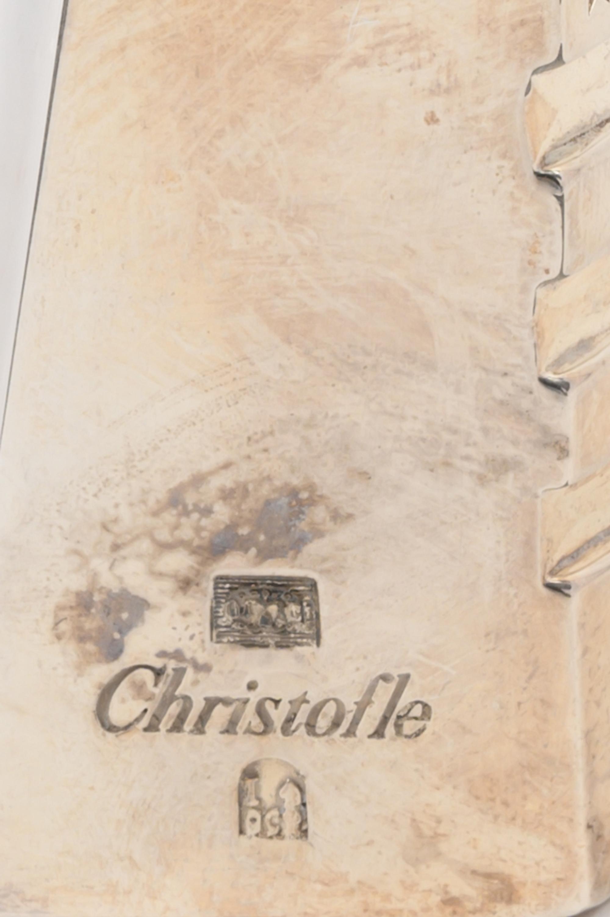 A Christofle Silver-Plate American Flag Paperweight